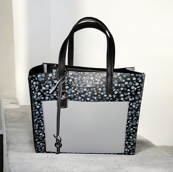 Marc Jacobs Handbags - Marc Jacobs Mini Grind Printed Leather Tote H007L01FA21 Blue Mirage Multi